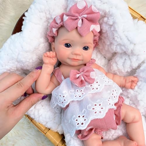 Muñeca Reborn Bebé Realista de Silicona 11 Pulgadas miniatura 5