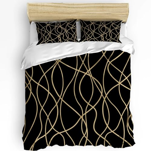 Housse de couette noire zippée microfibre infroissable douce - 3