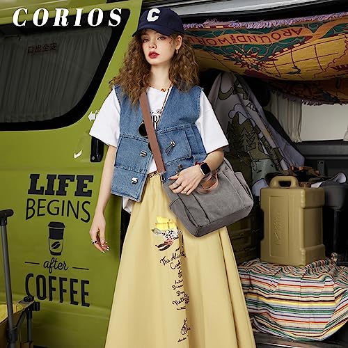Bolso de lona CORIOS para mujer con gran capacidad miniatura 2
