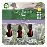 Air Wick Essential Mist Refill, 3 ct, Unwind, Essential Oils Diffuser, Air Freshener, Aroma