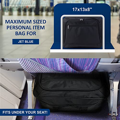 Under Seat 17x13x8 Max Sized Carry on Holdall Luggage Personal Item Flight Bags for Jet Blue Airlines3