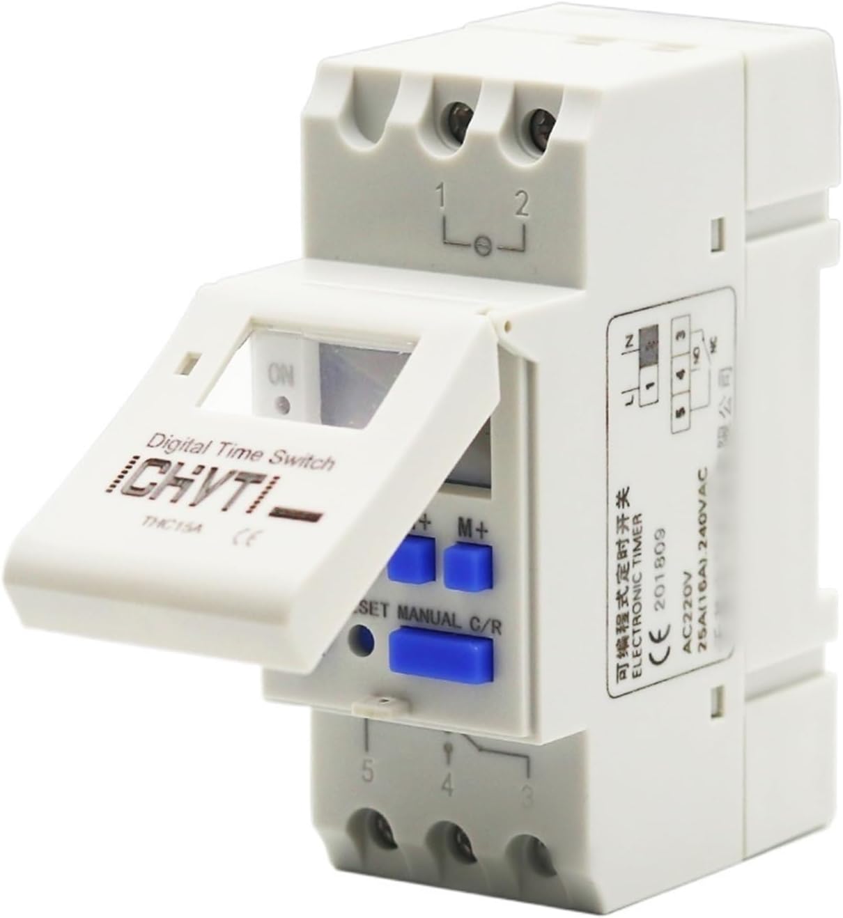 Electronic Weekly 7 Days Programmable Digital TIME Switch Relay Timer Control AC 220V 230V 12V 24V 48V 16A Din Rail Mount THC15A(12V)