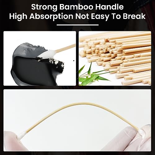 900PCS Double-Ended 6\" Pointed Gun Cleaning Swabs - for Precision Firearm Maintenance and Applying, Gun Cleaning Supplies, Lint-Free and Highly Absorbent