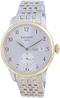 Mens Le Locle 316L Stainless Steel case with Yellow Gold PVD Coating Swiss Automatic Watch, Grey, Stainless Steel, 19 (T0064282203200)