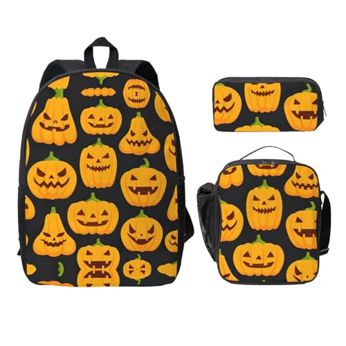 Sac à dos citrouille d'Halloween EdWal : fini le dos lourd au collège avec ce lot 3 pièces