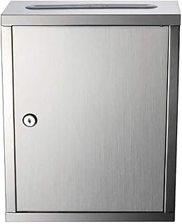 SDGH Stainless Steel Suggestion Box, Waterproof Suggestion Box with Lock Complaint Box Letter Box Outdoor Wall Hanging Ideas