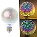 LIYUDL Multicolor LED Light Bulb, E27 G80 Colourful 3D Fireworks Ball Lights Star Shine Decoration Multiple Reflection Alluminum Plated Glass