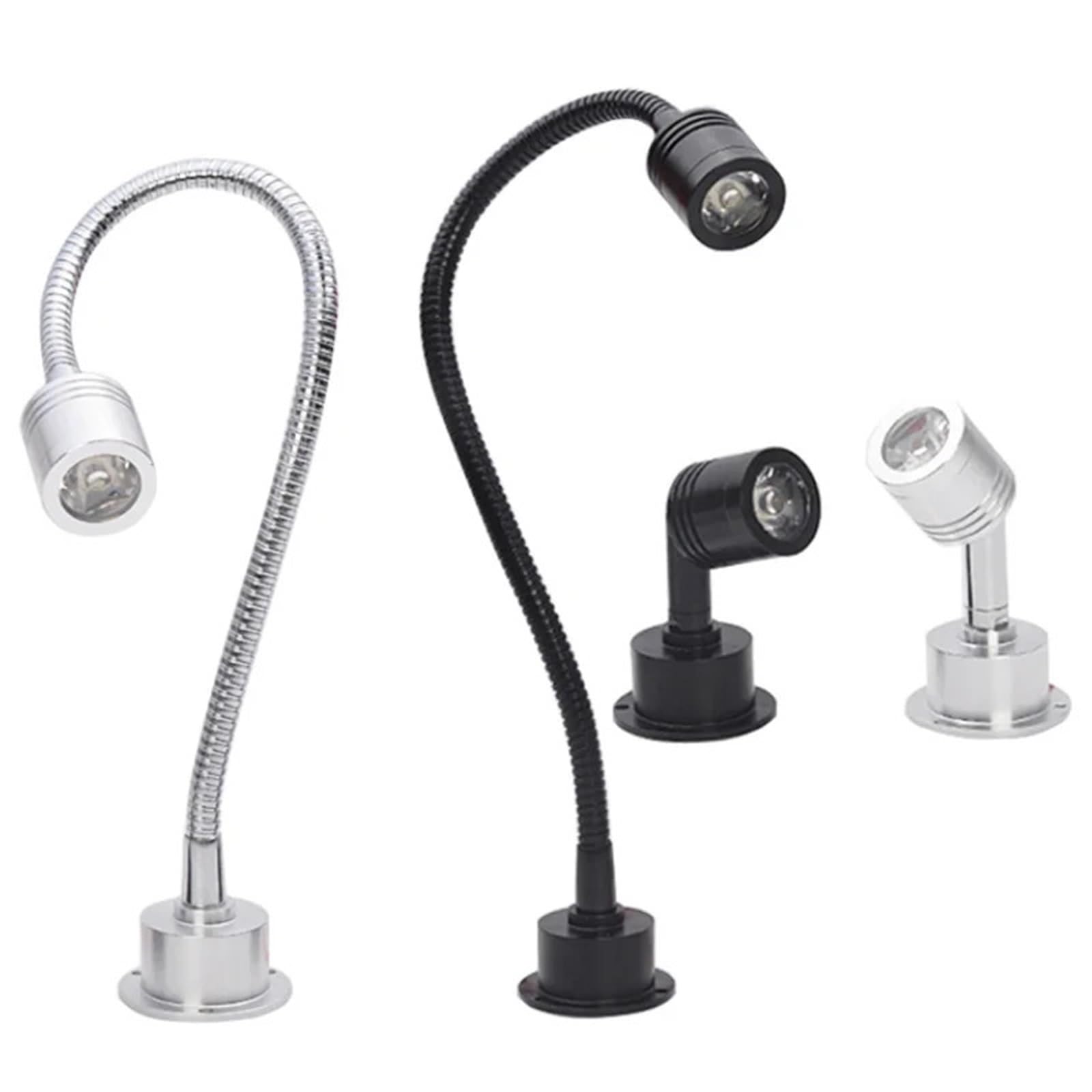 Focos LED regulables de 3W blanco natural 4000K tipo B plata 7