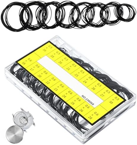Watch Sealing Rings Grevosea O Ring Watch Gasket Rubber Seals, 180Pcs Assorted Watch Back ...