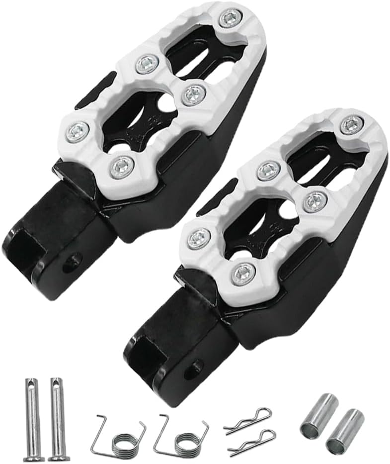 MACHSWON Motorcycle Footrests, 2PC Motorcycle Footplates Replacement,Anti-Skid Rearsets Footpeg Compatible with All Motorcycles