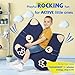 Sensory Soft Squeeze Seat for Kids, Compression Chair with Hug Effect, Rock, Bounce & Relax, Reduces Fidgeting & Anxiety, Washable Cover – Ideal for Children with Sensory Needs (bluecat-Large)