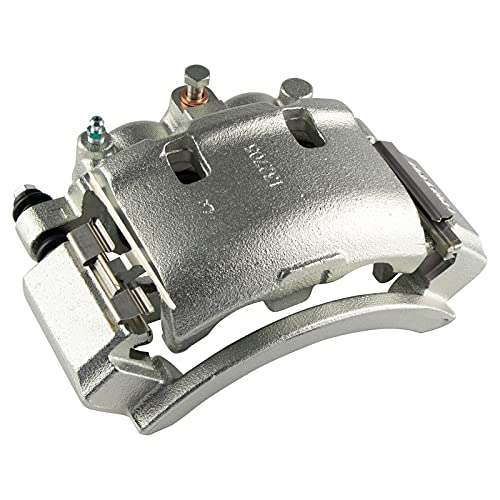 Image of TRQ Rear Brake Pad, Caliper, & Rotor Kit Ceramic Vented Compatible with 2003-2007 Ford E-250 1999-2002 E-250 Econoline