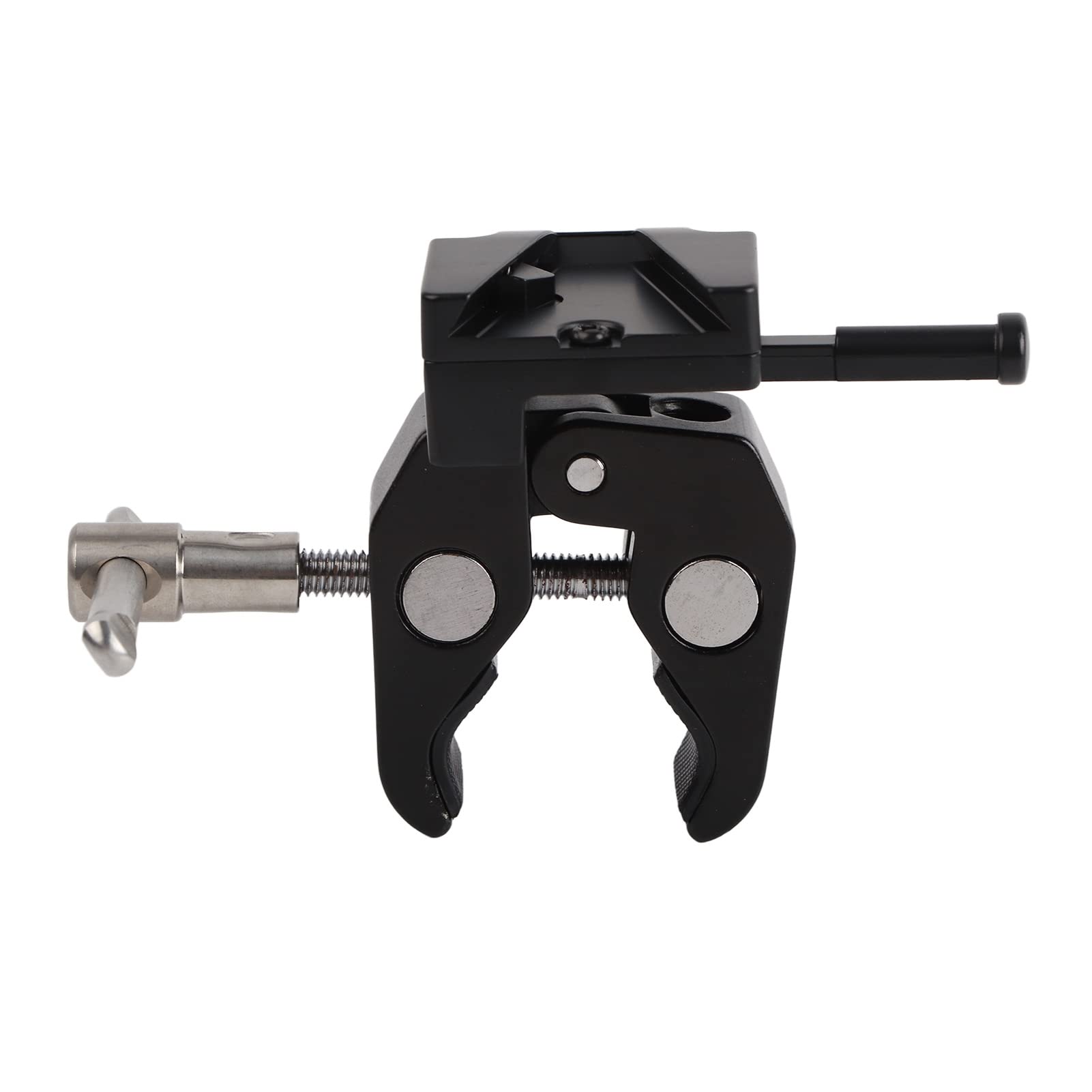 V Lock Power Source Adapter with Crab Clamp Aluminum Alloy Mount Accessories for Tripod Light Stand Rod Photography Video Studio Rig Equipment Wide Clamping Range System