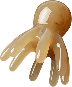Octopus Head Massager Resin Eight Claw Jade Like Scalp Massage