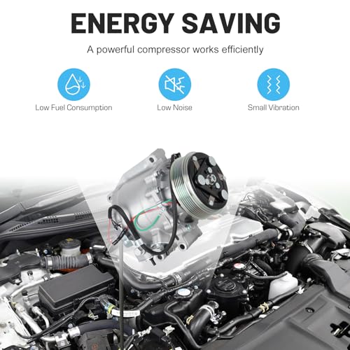 Image of ILONPA New AC Air Compressor w /Clutch for Honda Civic /Acura ILX | For Honda Civic 1.8L 2012-2015 (1.8L Engine Only, NOT for Hybrid or Si Trim), for Acura ILX Base 2.0L 2013-2015, 1600352