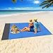 KKNERVEQ Waterproof Pocket Beach Blanket Folding Camping Mat Mattress Portable Lightweight Mat Outdoor Picnic Mat Sand Beach Mat (Blue 140X210cm)
