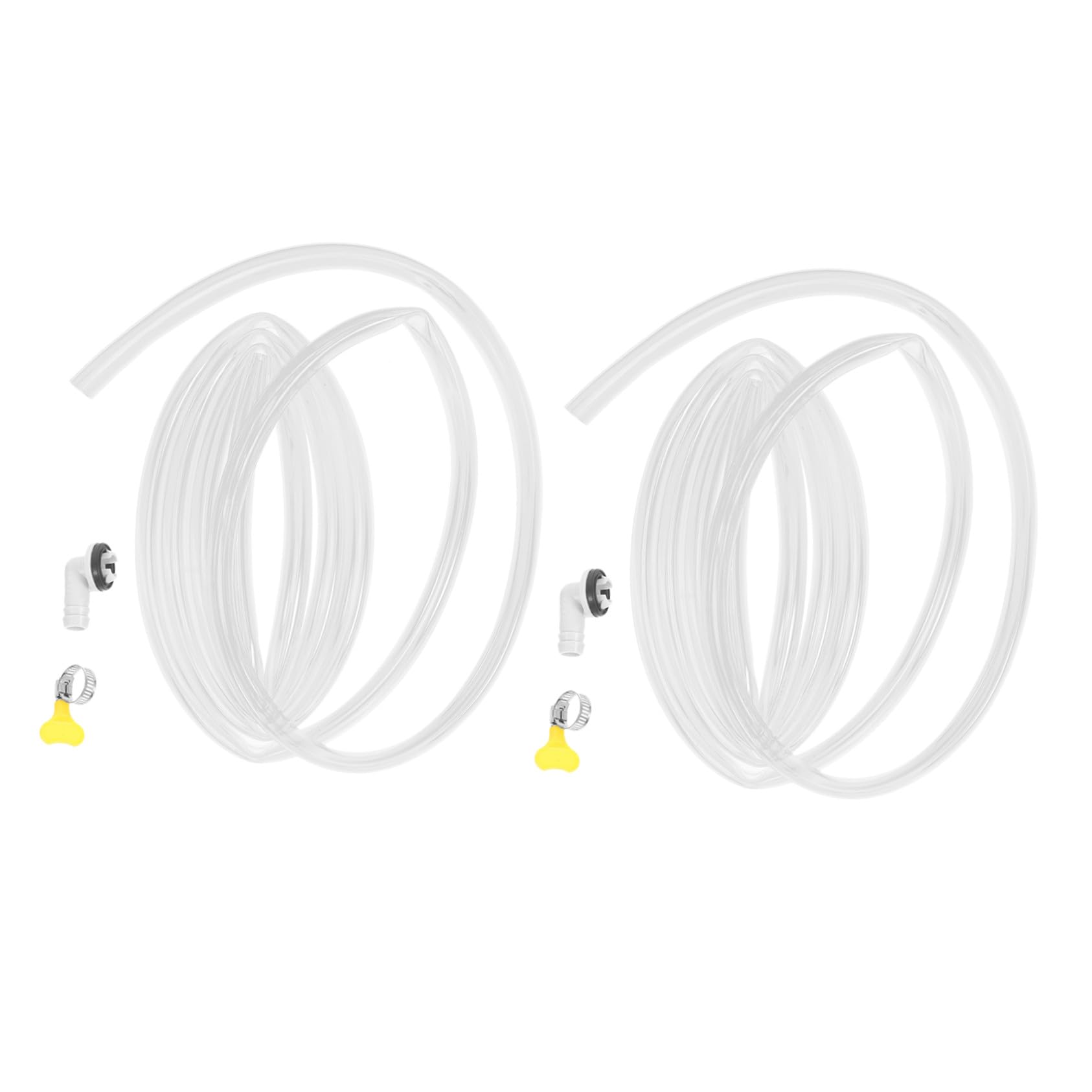 Gatuida Kit Tubo Scarico Condensa Condizionatore 2 Set con Connettore e Morsetto in Pvc Resistente alle Intemperie Tubo Drenaggio Aria per Festa Estiva