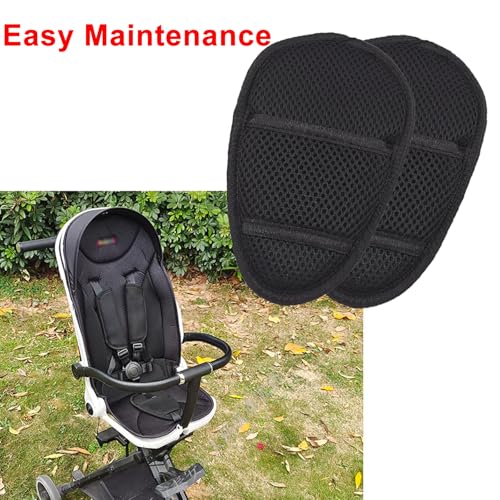 Image of 2 Pack Car Seat Crotch Cushion Universal Cushion Crotch Pads,Stroller Crotch Pads for Car Seat Pushchair for Comfort Cushion Car Seats Covers(Black)