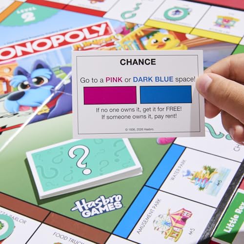 Monopoly Junior Board Game (2026 Edition) | 2 Games in 1 for Younger Kids, 2-Sided Board | Ages 4+ | 2-4 Players | 20 Mins. | Gifts for Preschoolers - image 6