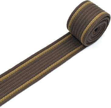 38mm 10Yard Stripe Webbing Cotton Webbing Bag Strap Fabric belt Canvas Webbing Pet Collar webbing Knapsack Strapping for Textile Sewing