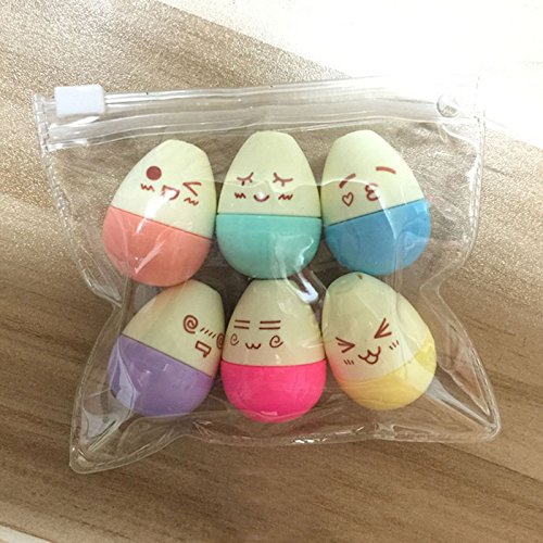 Tiptiper 6pcs mini lápiz marcador Kawaii sonrisa
