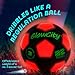 GlowCity Light Up LED Soccer Ball for Kids - Size 3, Black/Red