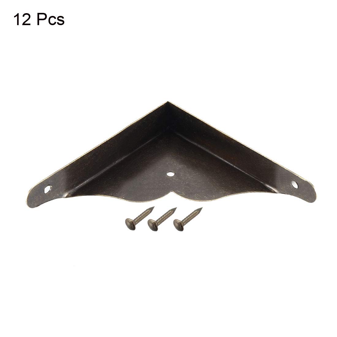 Coin De Protection Métal Vintage 39x39x8mm - 12 Pièces Pour Boîtes, Caisses Bois Et Cadres Photo