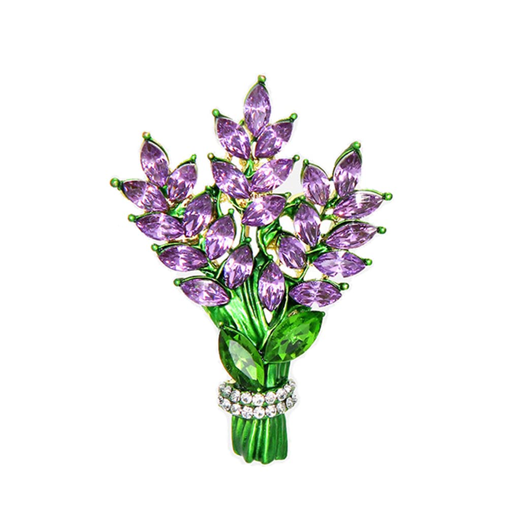 Broche Lilas Vintage En Très Bon état - Occasion, Bijou Floral élégant