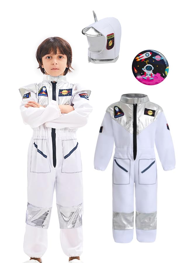Children Astronaut Space Costume Boys and Girls Astronaut Costume for Pretend Play for Kids Cosplay (XL(120-130CM) Style E)