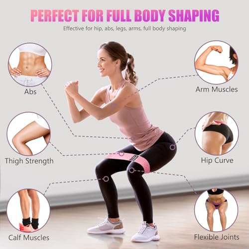 Image of Resistance Bands for Working Out, Exercise Workout Bands for Women & Men, 3 Levels Elastic Stretch Bands for Exercise with Carry Bag for Physical Therapy, Home Fitness, Strength Training, Yoga