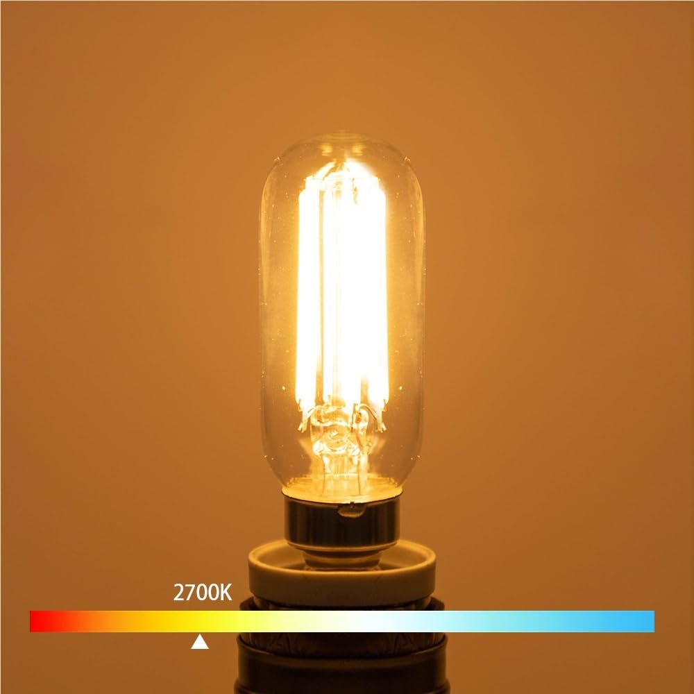 YSJX Lighting, Confezione da 50 Lampadine a Filamento LED AC220V T25 E14 6,5W Edison Illuminazione Notturna Dimmerabile Senza Strobo Lampadine per la casa