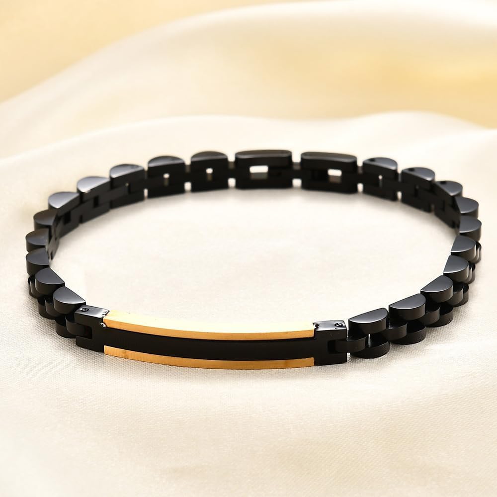 6 mm Stainless Steel Bracelet for Men and Women, Chain Watch Bracelet, Fashionable and Comfortable, Everyday Versatility, Black/Silver/Gold/Gold & Silver - Image 4