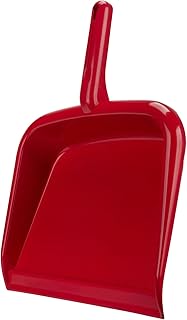 SPARTA Large Handheld Dustpan with Hanging Hole, Heavy-Duty Plastic Dustpan with Wide Lip for Countertops and Surfaces, Pl