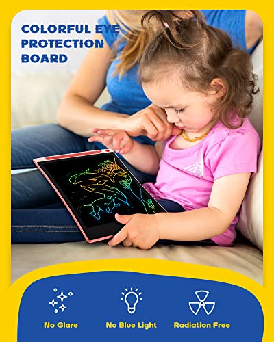 Image of bravokids 2 Pack LCD Writing Tablet for Kids, 10 Inch Colourful Doodle Board Drawing Pad for Kids, Travel Toy Activity Game, Birthday Gifts for 3, 4, 5 and 6 Year Olds