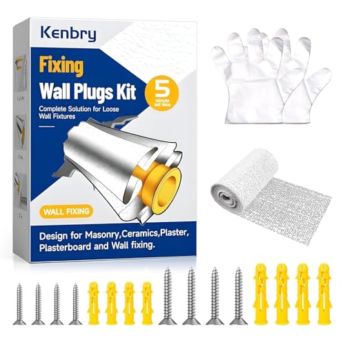 Kenbry Drywall Anchor Repair Kit 1.96 x 39.37 Patch Easy Cut for Fast Loose Anchors Fix No Need to Redrill or Fill Ideal for Most of Surfaces