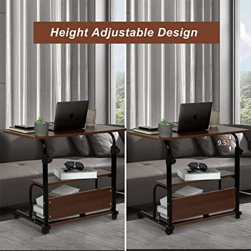 Laptop Desk Adjustable Desk Small Standing Desk Home Office Desks For Small Spaces Portable Desk Table For Bedrooms, 31.5" Brown Uplift Student Study Desk Mobile Rolling Computer Work Desk On Wheels #TOP3