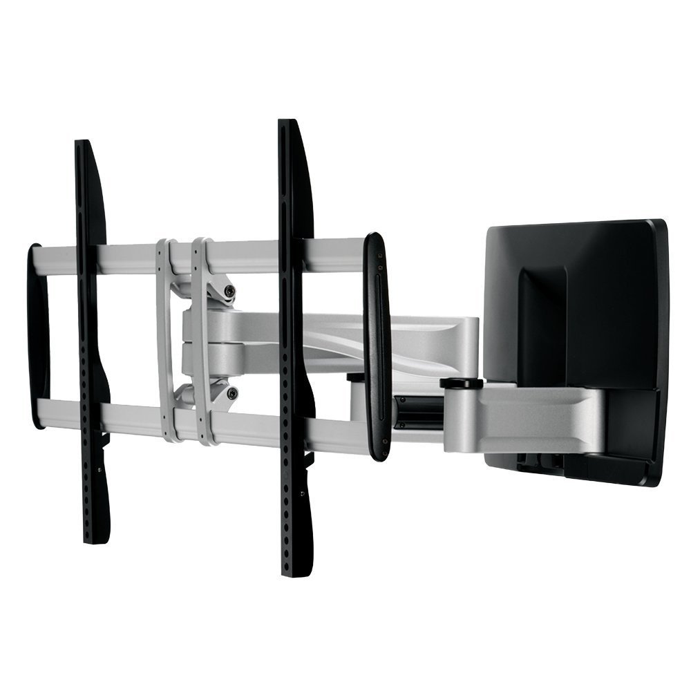 PureMounts PLATINUM-90 Wall Mount for TV Devices with 26-90 Inches (66-229 cm), VESA: 800 x 400, Tilt: +/-15°, Swivel: +/-60°, Distance from Wall: 105-550 mm, Maximum Load Capacity: 85 kg, Black