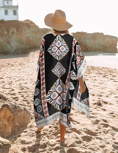 Kimonos for Women Casual Swimsuit Coverup Lightweight Boho Kimono Cardigans for Summer2