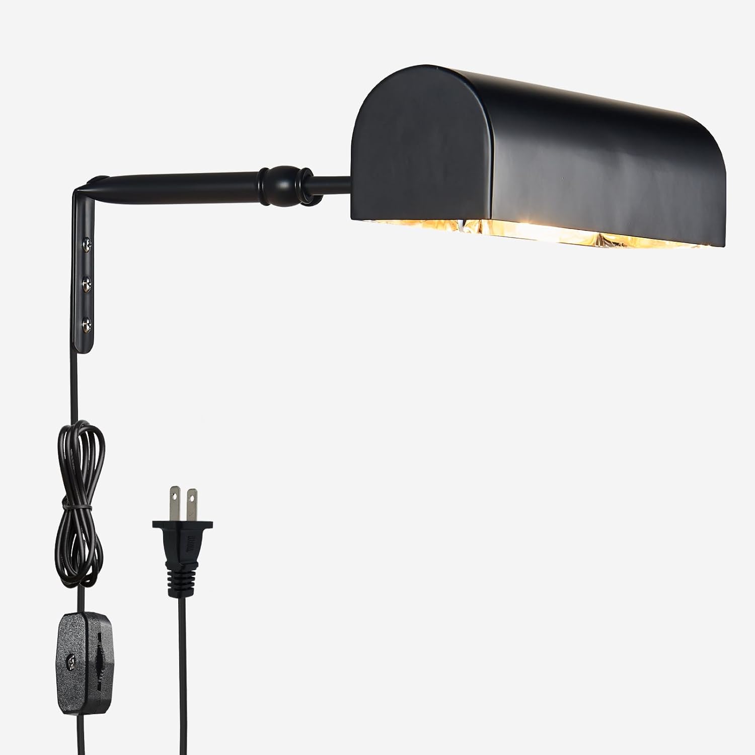 12in Black Plug-in Picture Lights for Wall, Black Picture Light Adjustable Picture Frames Lights Gallery Lighting for Painting, Artwork, Gallery, Bookshelves