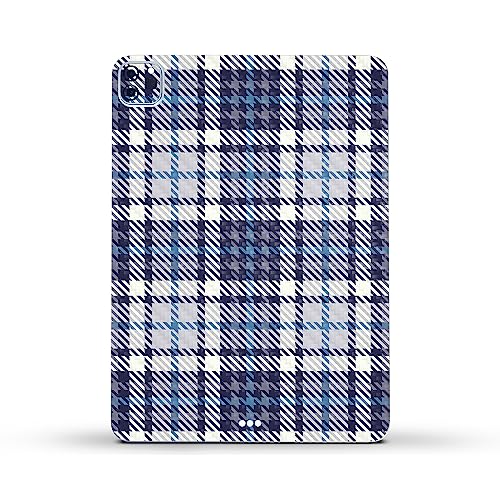 Image of MightySkins Carbon Fiber Skin Compatible with Apple iPad Pro 11 inch M2 4th Gen (2022) Full Wrap Kit - Blue Plaid | Protective, Durable Textured Carbon Fiber Finish | Easy to Apply | Made in The USA
