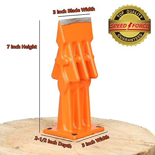 image for SPEED FORCE Firewood Kindling Log Wood Splitter – No Axe!Wedge Point