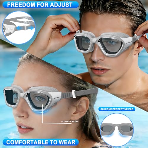 Image of Whale Swim Goggles, HD Anti-Fog Goggles, Unisex | 100% UV Protection | Anti-Fog Design Clear Wide-Angle Underwater View