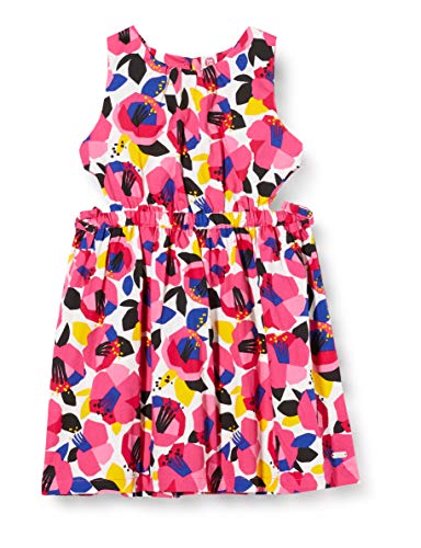 Robe fille rose chat Tuc Tuc en popeline légère pour éviter la chaleur