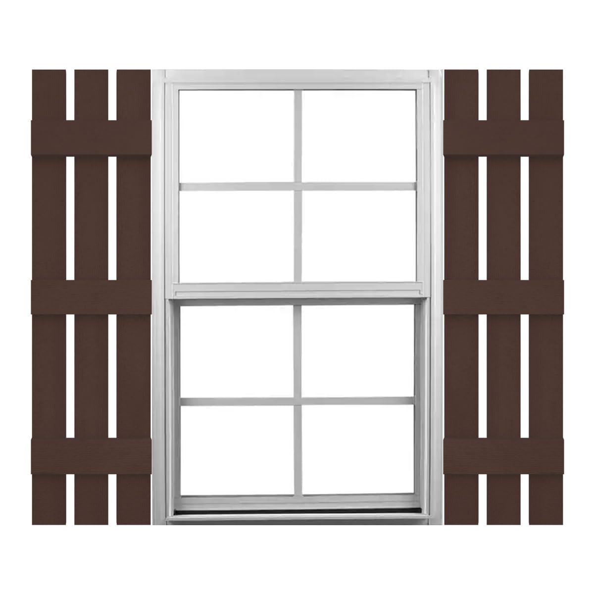 Mid America Board and Batten 14" 4 Board Joined Vinyl Standard Shutter (1 Pair) - 14 x 59 002 Black — view 20