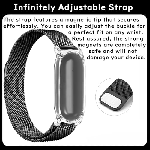 2-in-1 Wristband & Neckband Accessory for Plaud NotePin AI Voice Recorder - High-Clarity PC Case with Magnetic Strap & Adjustable Neck Strap (Black) - Thumbnail 3