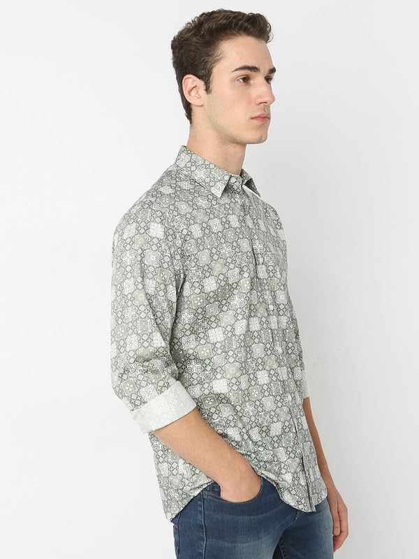 Image of MARK & ALBERT Men's Slim Fit Cotton Formal Shirt