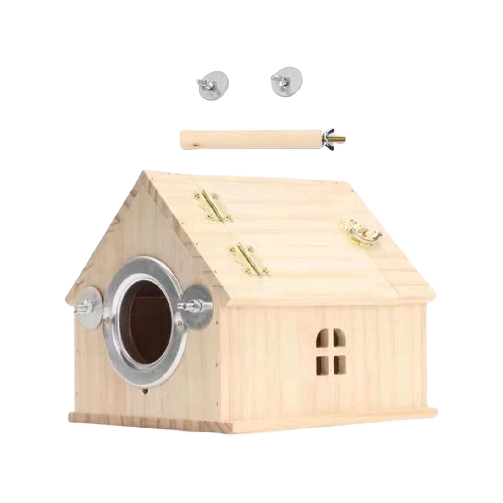 Caja de cría Loros Madera y Metal | Cría de loros al aire libre: caja nido for pájaros de madera