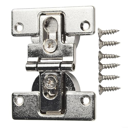 Floweringbeter Bisagras plegables para puerta de armario, zapatero, muebles, zinc, 180 grados, bisagra oculta autoportante, copa de 35 mm, 14-25 mm