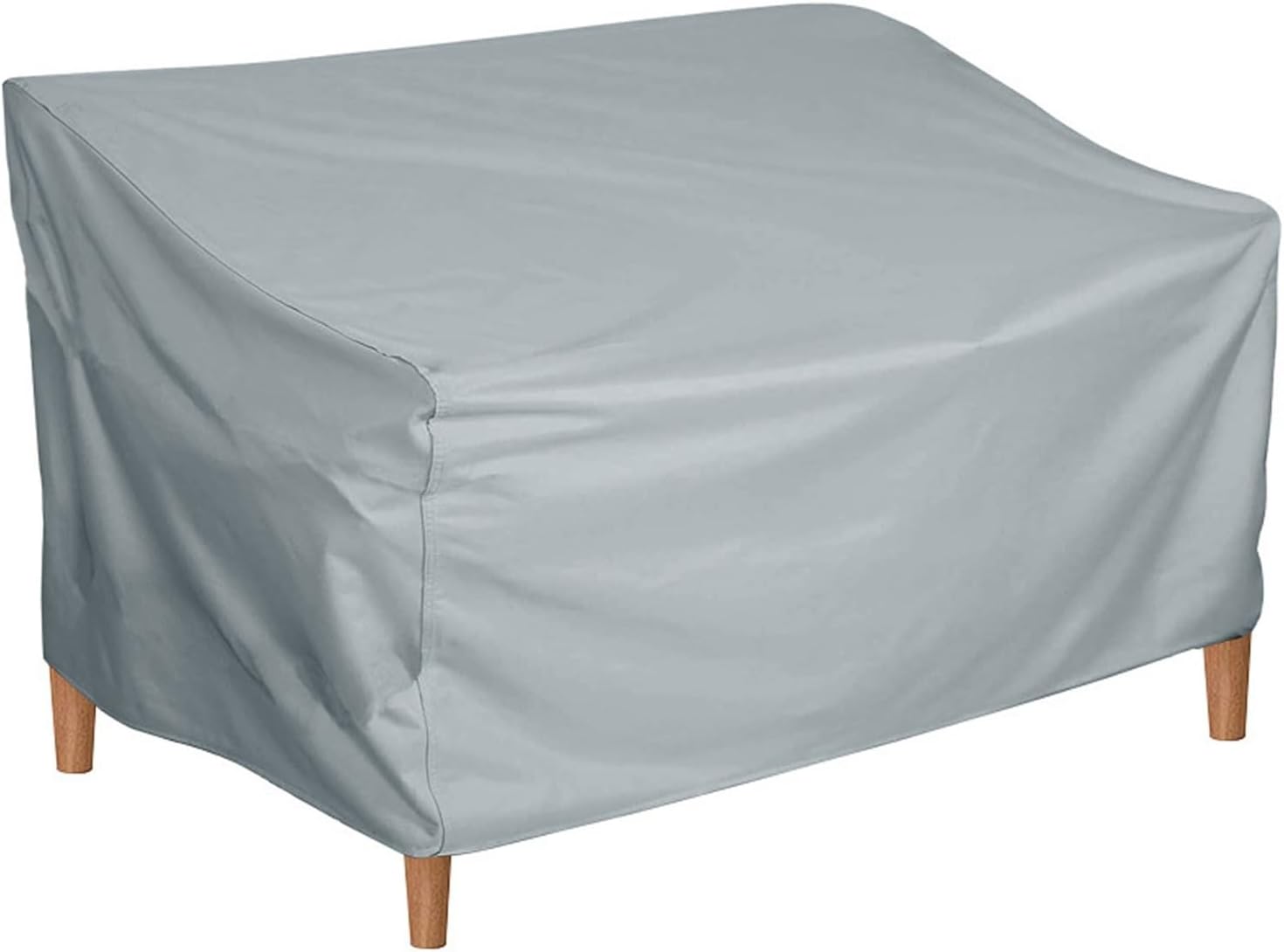 Premium Patio Bench Cover Waterproof UV-Resistant Oxford Fabric Protector for Outdoor Sofa Garden Furniture, All-Weather Windproof Design, Universal Fit with Storage Bag(Black)