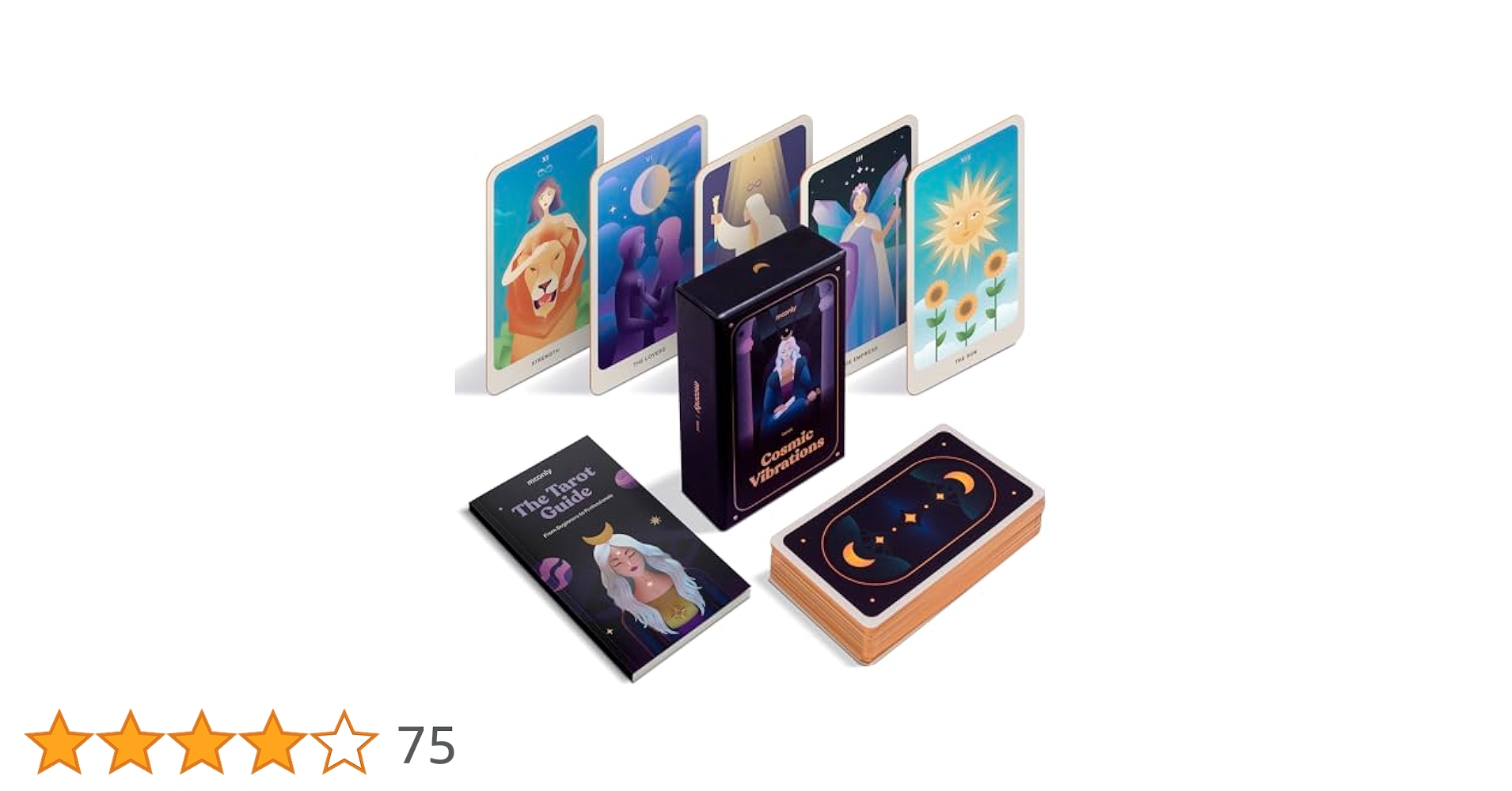 【正規品タロットカード】世界中で人気の優しく繊細な自己実現自己発見のためのデッキ Amazon.co.jp: Moonly App タロットカード 初心者向け 79デッキ